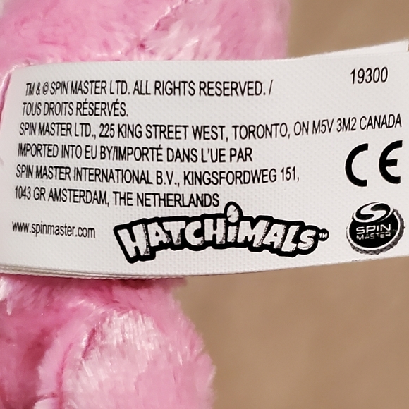 Hatchimal stuffy, pink with purple wings, 5" - Picture 5 of 7